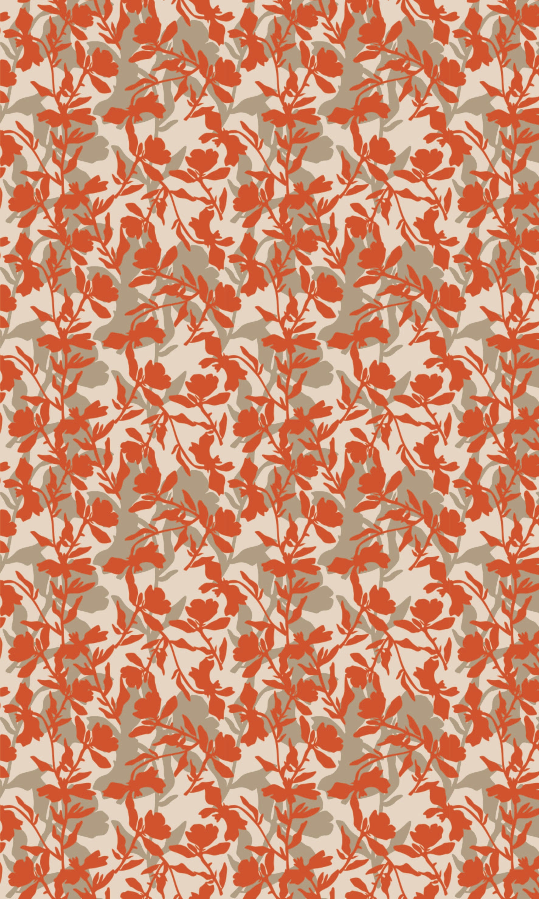 Bloom Fabric Tablecloth - Rust Orange