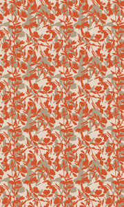 Bloom Fabric Tablecloth - Rust Orange