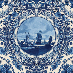 Cape Town Delft Fabric Napkins  Skippies- set of 2