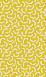 Doodle Fabric Tablecloth - Yellow