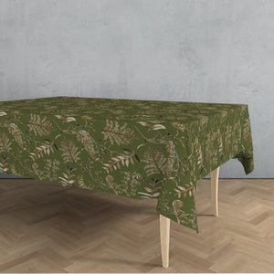 Fern Dried Fabric Tablecloth - Olive