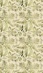 Fern Greens Fabric Tablecloth - Natural