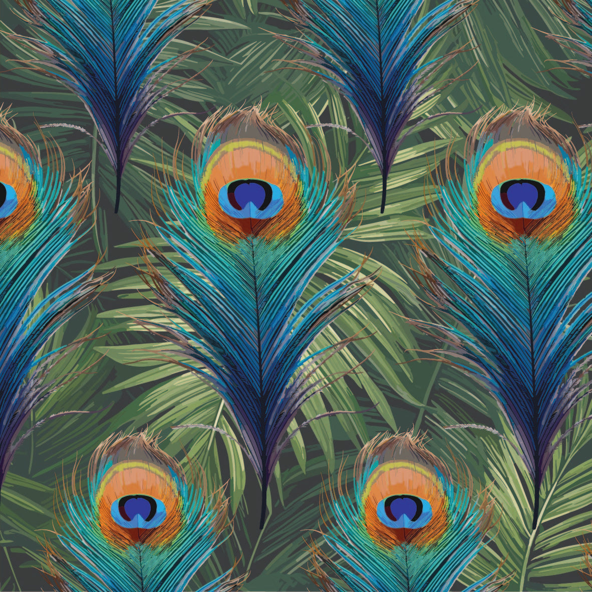 Tropic Jungle Fabric Napkins Feather - set of 2