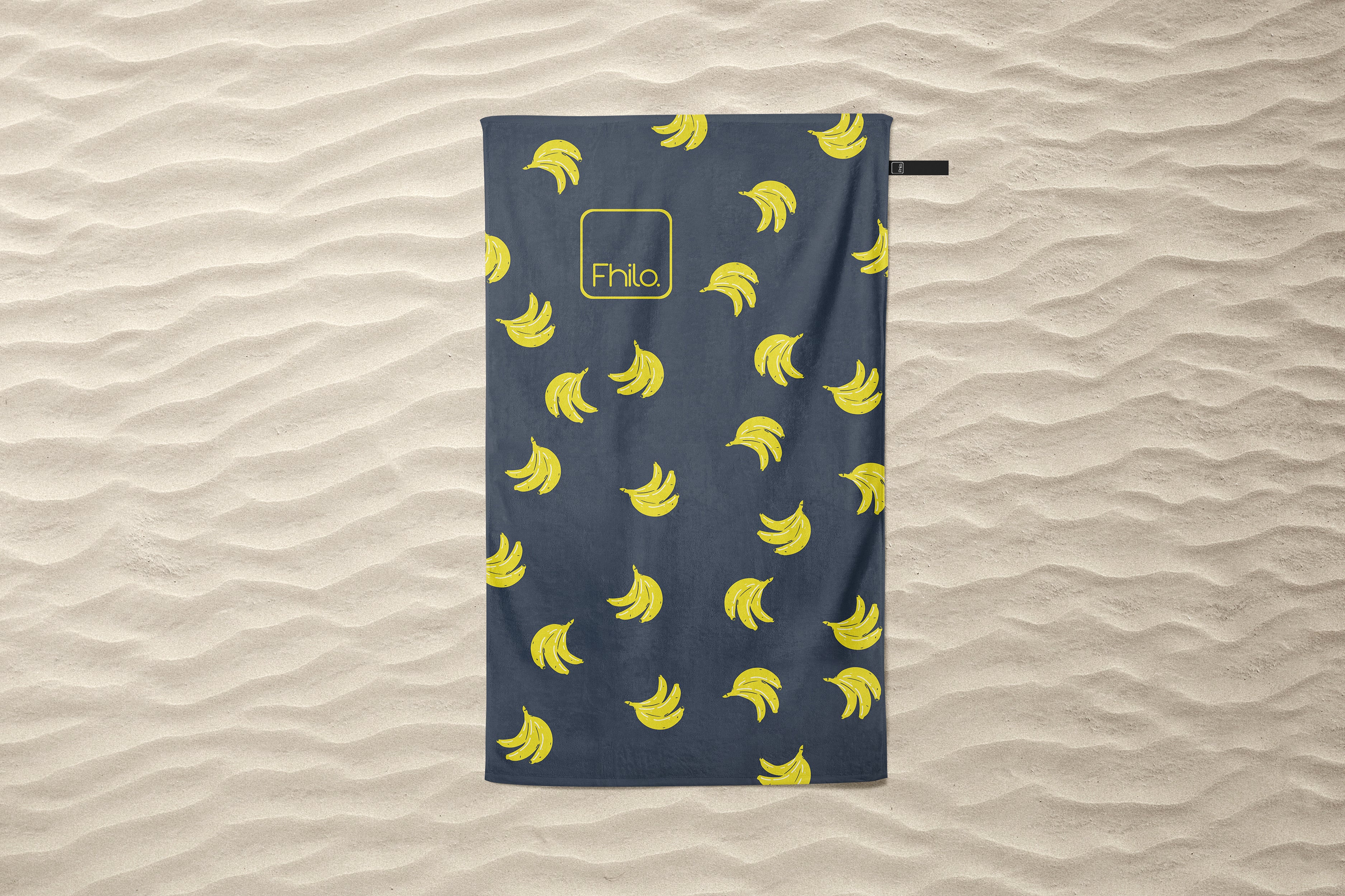 Banana Bomb (navy) Towel