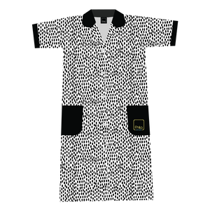 Dots Black Housecoat