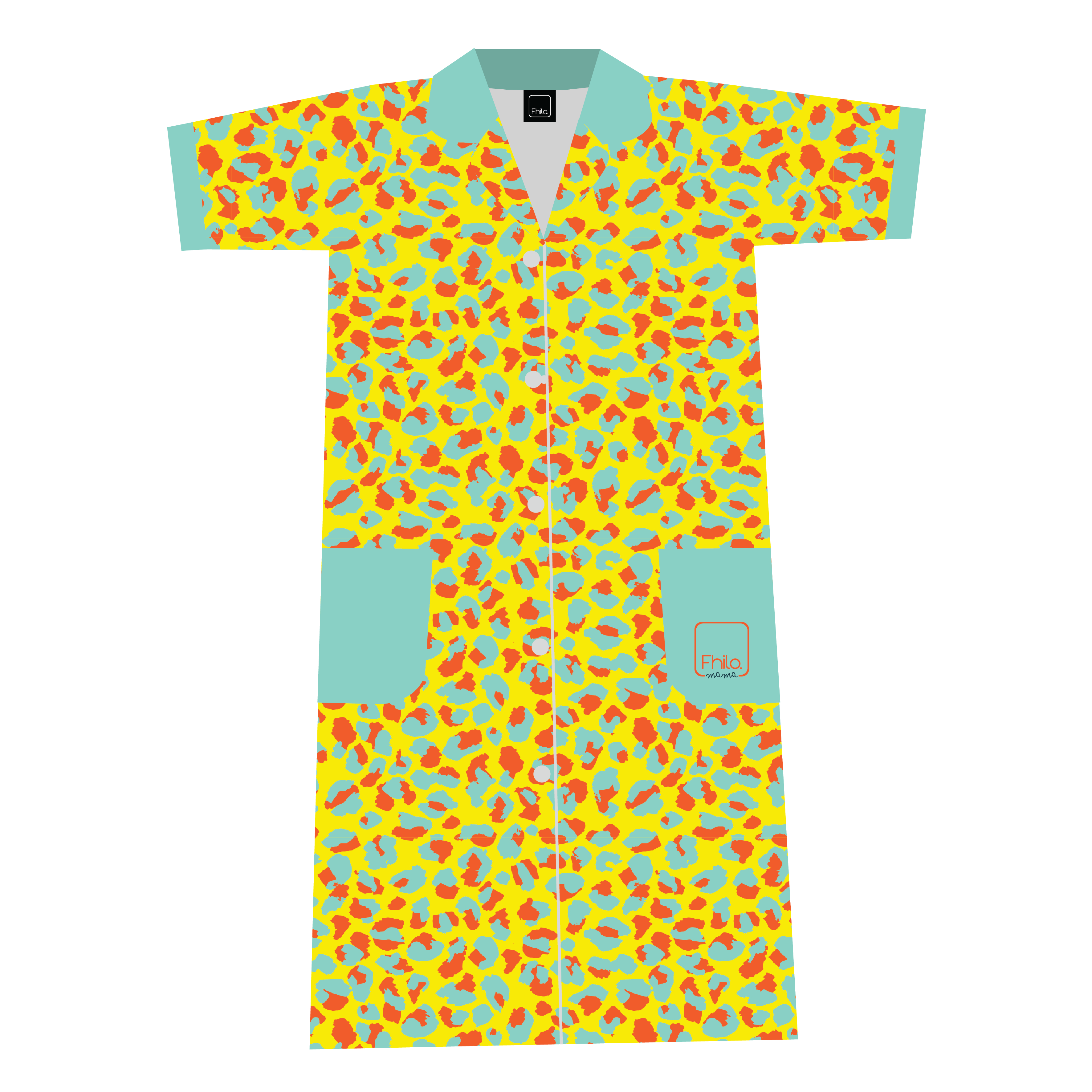 Leopard Yellow Housecoat