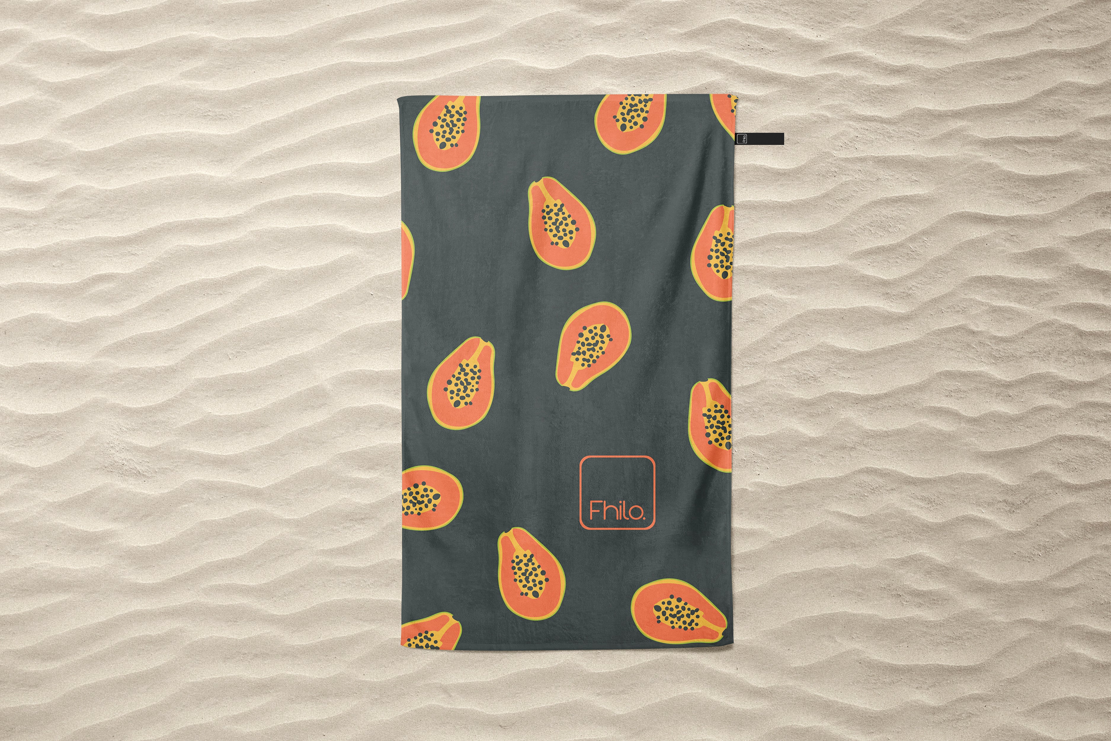 Paw Paw Power (charcoal) Towel