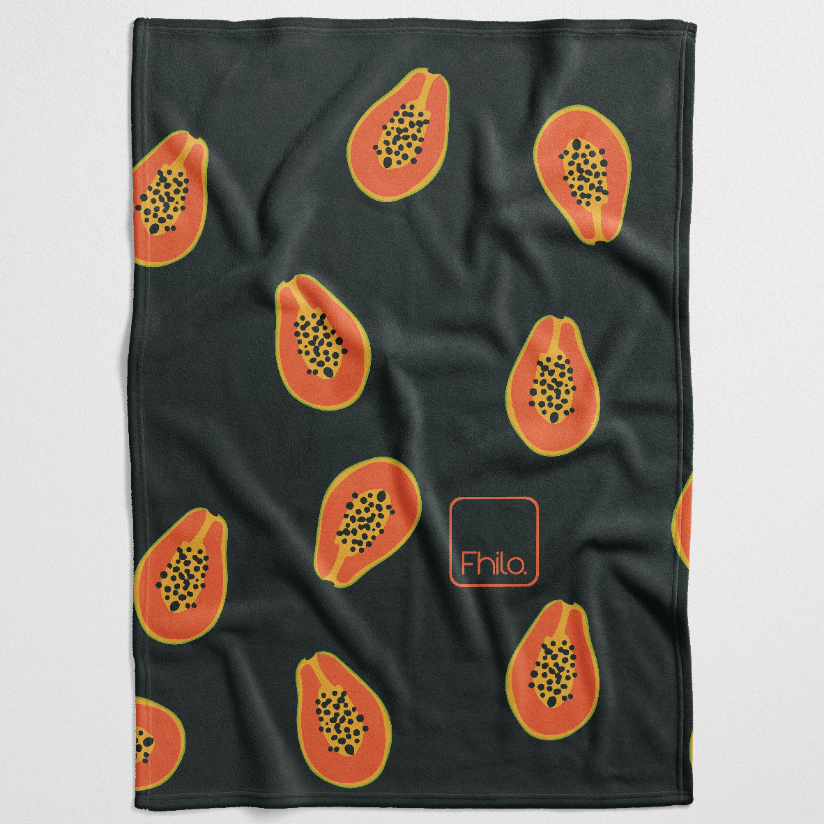 Paw Paw (charcoal) Fleece BLANKET