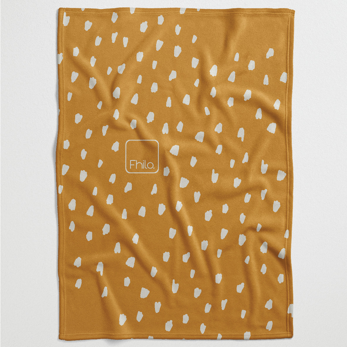 Spottie (mustard) Fleece BLANKET