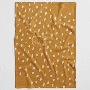 Spottie (mustard) Fleece BLANKET